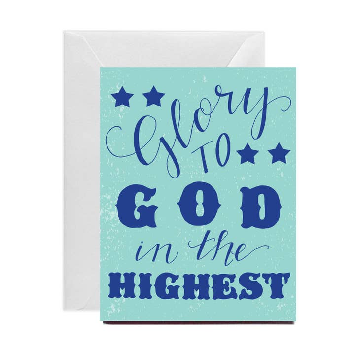 Carte Gloire à Dieu, carte de vœux pour la vente par Stately Made