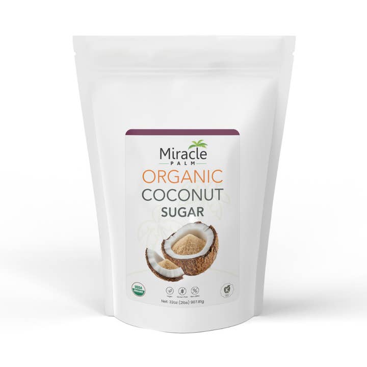 Miracle Palm Organic Coconut Sugar - 2 lbs Pouch for wholesale by Miracle Palm