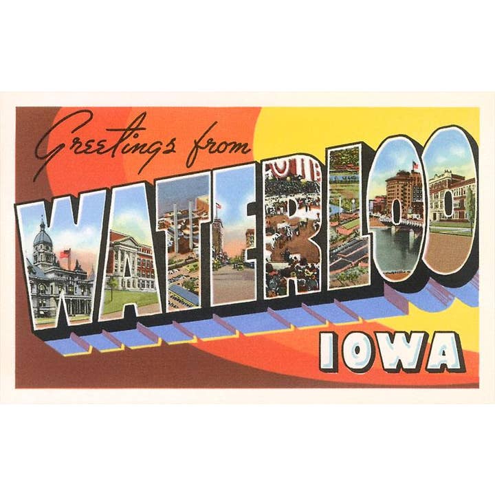 Found Image Press - Wholesale Postcard - Postcard IA-106 Greetings from Waterloo
