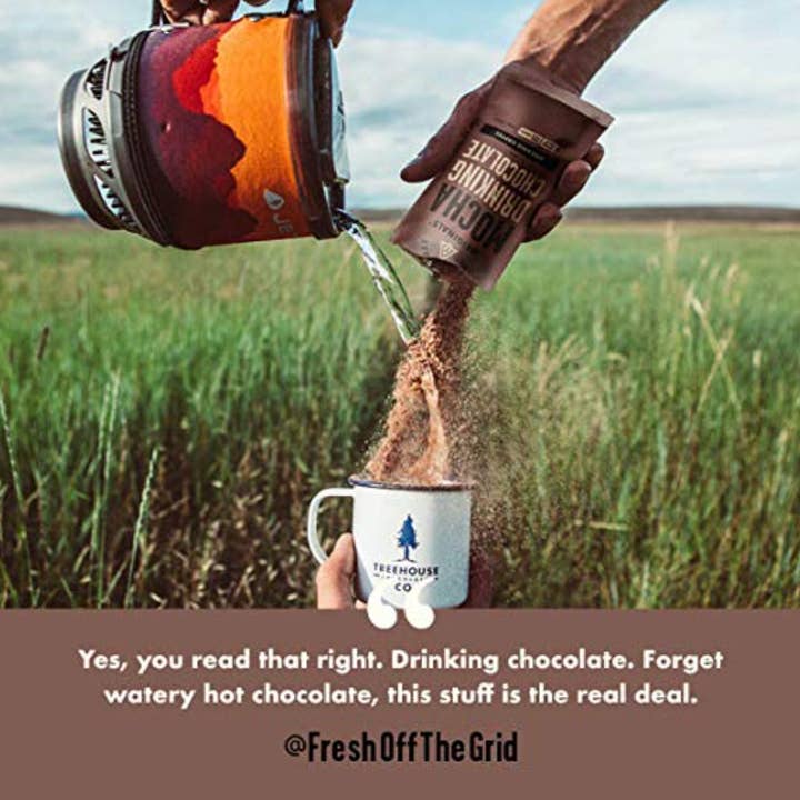 Treehouse Originals - Wholesale Hot Cocoa Mix/Kit - Mocha InstaCoffee Organic Dark Hot Chocolate, Single Serving5