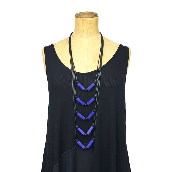 Architectural statement modern necklace DIRECTION for wholesale by Frank Ideas