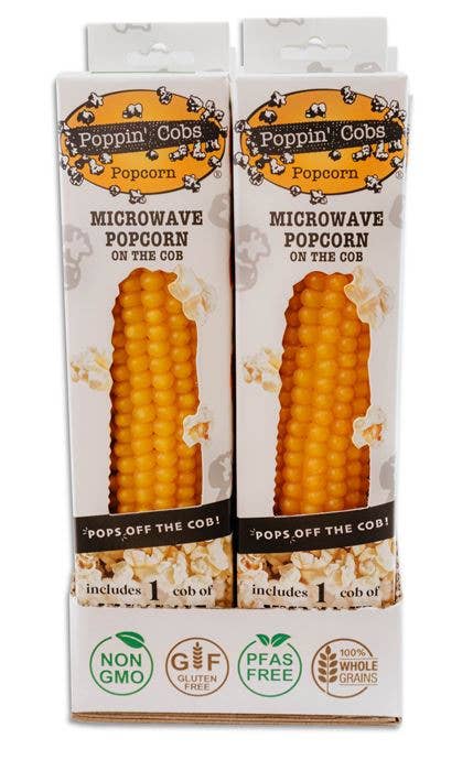 Grandpa Joe's Candy Shop - Wholesale Popcorn - Poppin Cobs Original Microwave Popcorn on the Cob, 16ct Disp1