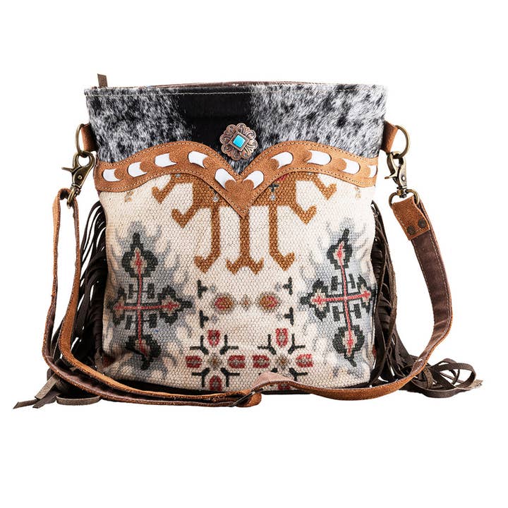 LS Western - Wholesale Crossbody Bag - Women's - OHV228 Crossbody Upcycled Canvas Ladies Bag