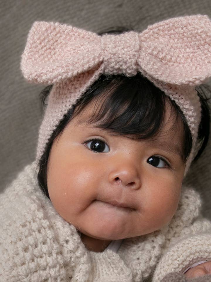 Diadema de Punto para Bebé con Lazo Muku para venta al por mayor de Awamaki