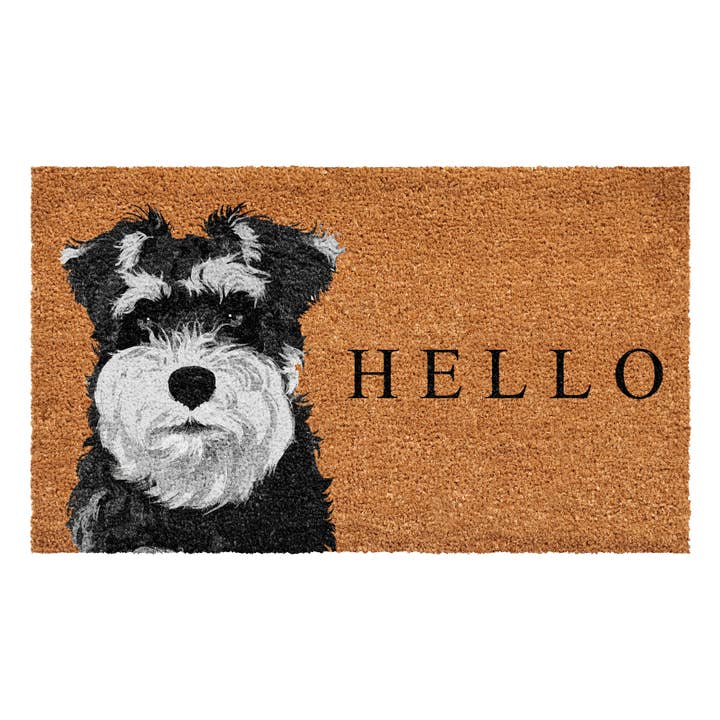 Black Schnauzer Dog Pet Doormat for wholesale by Calloway Mills