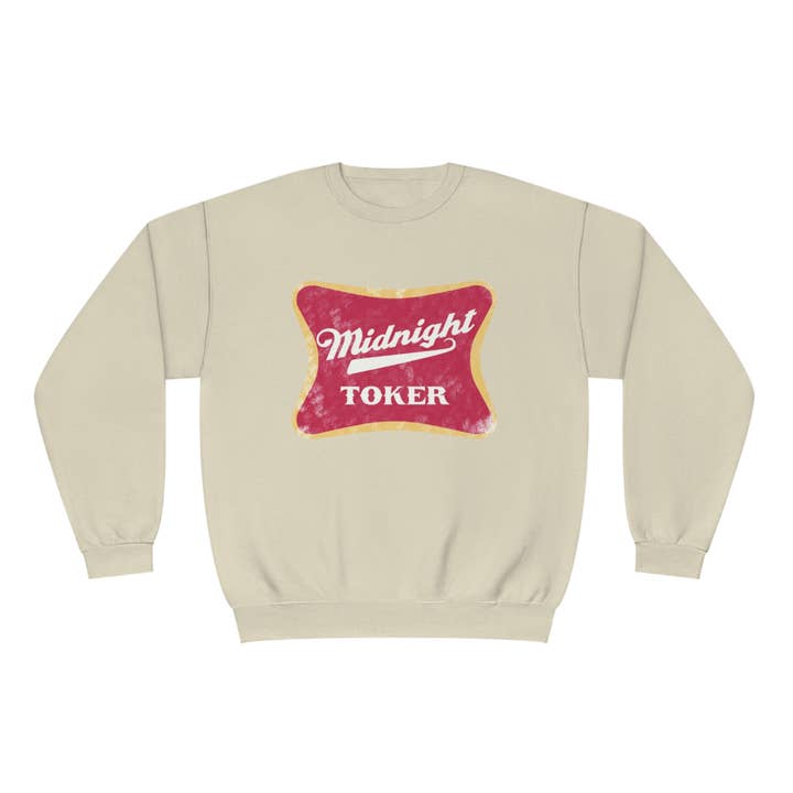 Midnatt Toker Crew Neck för wholesale av Water Sign Design Co.