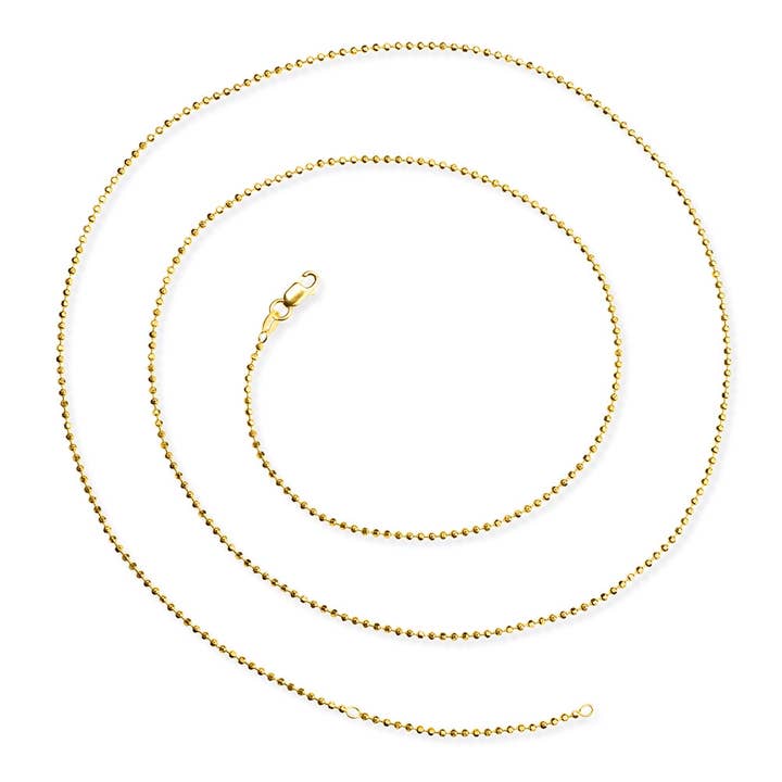 Faceted gold plated silver chain in the length 80+85 cm for wholesale by Heartbreaker designd by Drachenfels