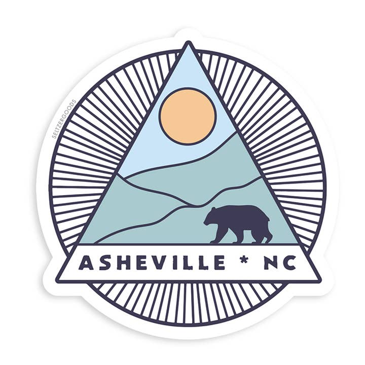 Pegatina Oso Triángulo AVL para venta al por mayor de Seltzer Goods