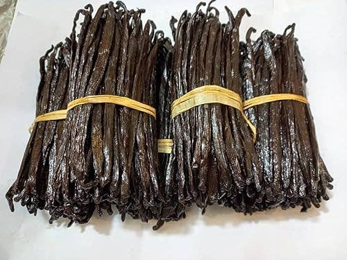 AayuLuxe - Wholesale Vanilla/Fruit Extract - 10 Vanilla beans Grade A | 5" to 8" | Gourmet Vanilla Bean
