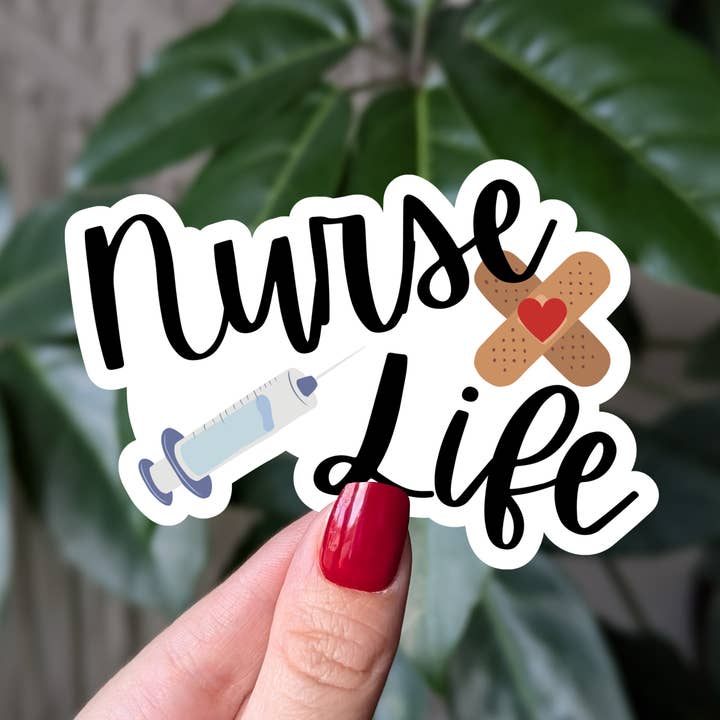 Nurse life vinyl sticker, gift for nursing graduate for wholesale by Moonlit Creations