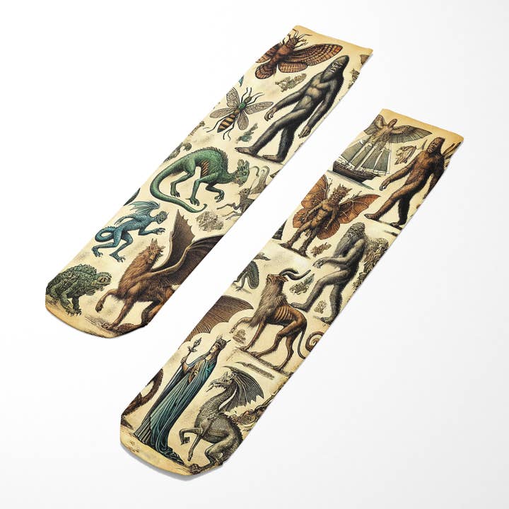 Shady Front - Wholesale Socks – Unisex - Cryptids and Mythological Creatures Socks1
