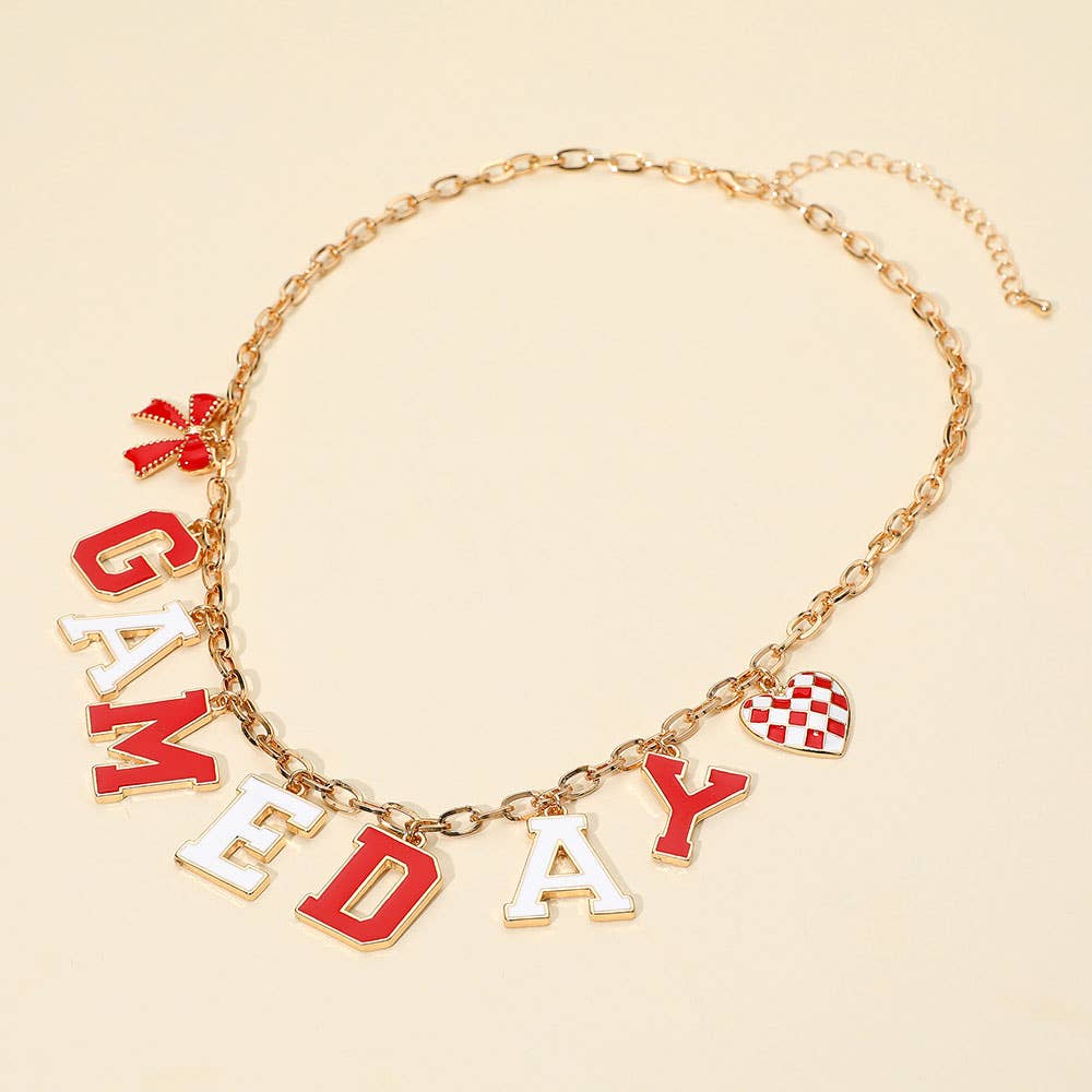 Sensibling Corp. - Wholesale Pendant/Charm Necklace - GAME DAY Letter Charm Station Necklace19