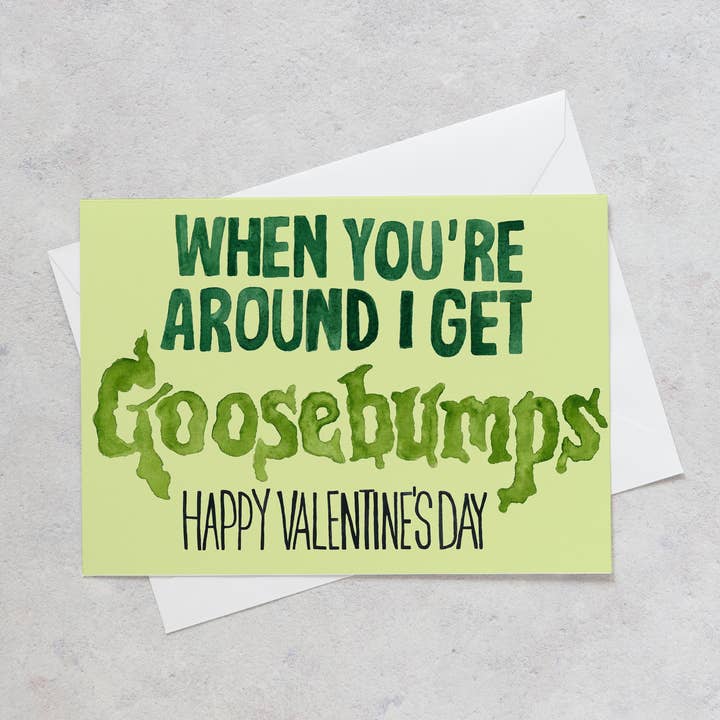 Chair de poule - Carte de Saint-Valentin pour la vente par Wild Juniper Art Studio