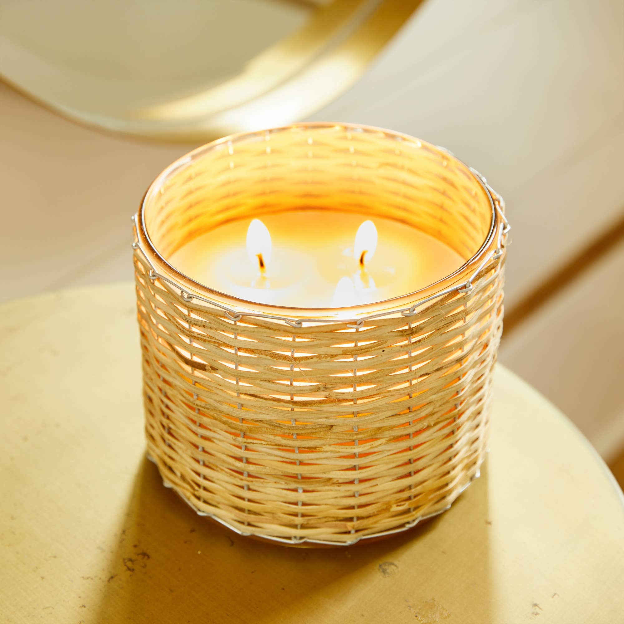 Hillhouse Naturals/Field+Fleur – Engroshandel Glaslys – Pæon Blush 3 Væge Håndvævet Stearinlys 21oz Krt.41