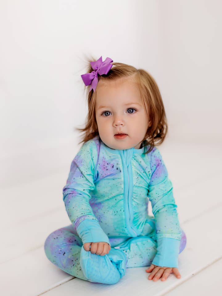 Aquamarine Dreams Zippy Romper for wholesale by Little Lights
