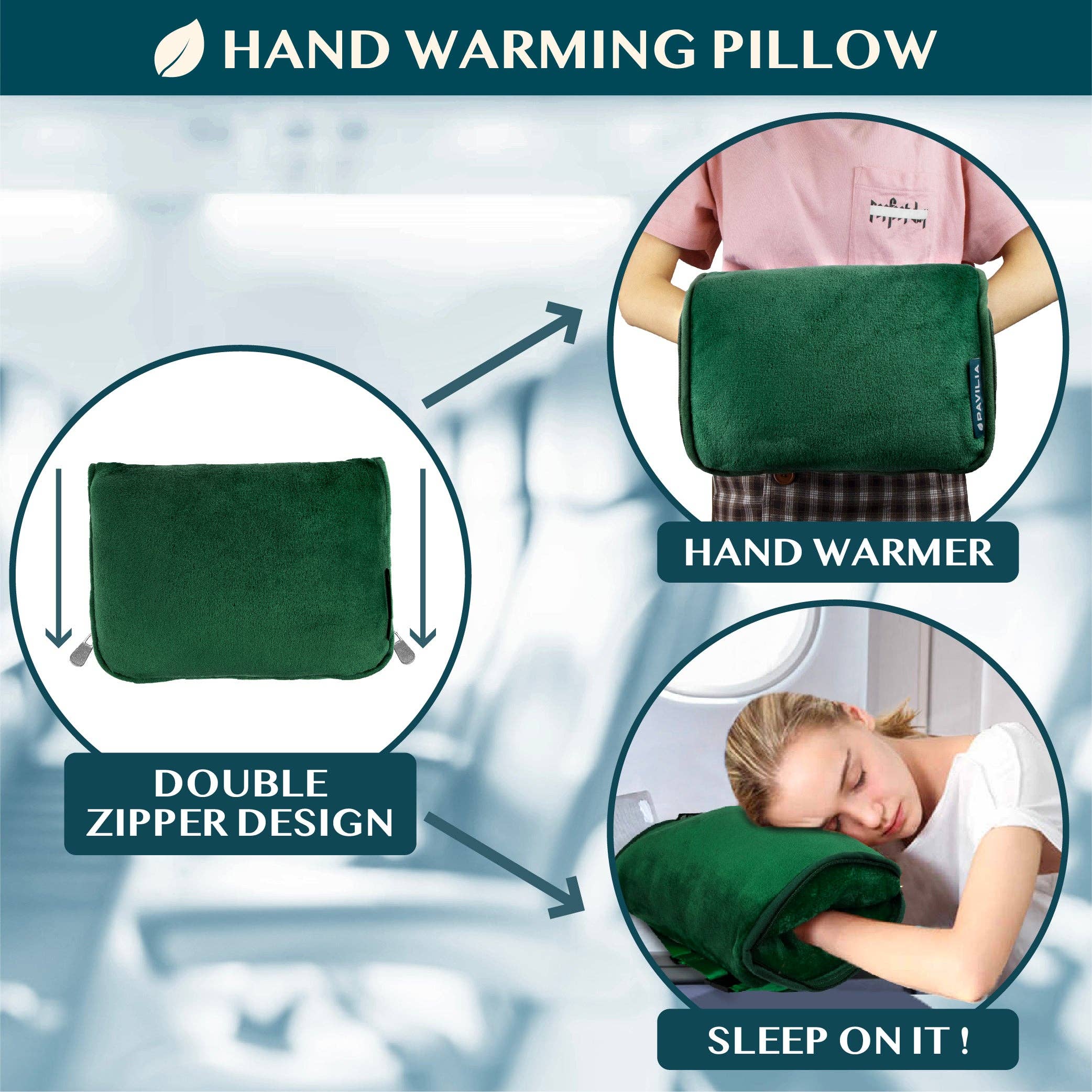 Pavilia - Venta al por mayor Mantas de viaje - Manta de viaje de felpa premium con almohada30