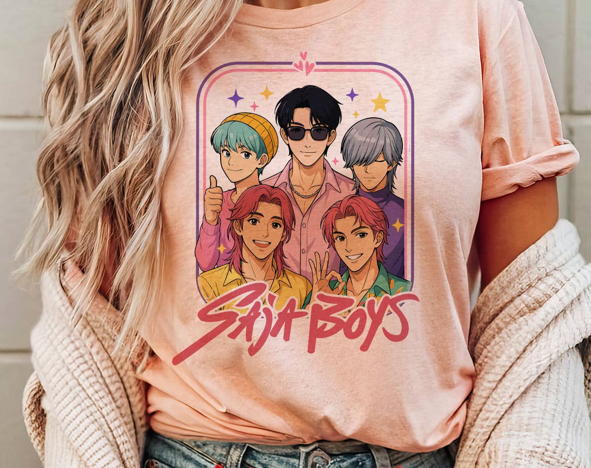 House Of Rodan - Wholesale T-Shirt (Graphic) - Women's - Saja Boys Band Kpop Demon Inspired T-Shirt0