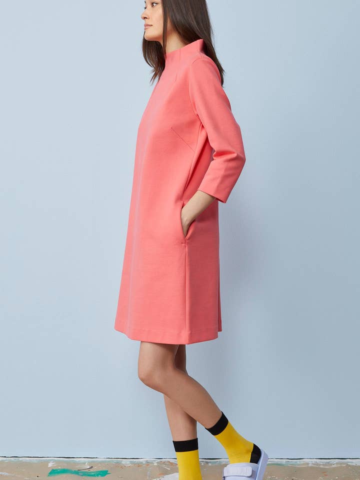 ROBE MIDI, rouge corail, femme pour la vente par Papu