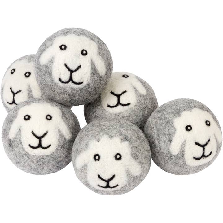 Mama Moon Boutique LLC - Wholesale Dryer Balls - "Smiling Sheep" Hand-Felted Dryer Balls Bulk 15 balls