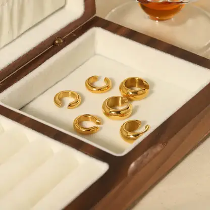 Gooddiy - Wholesale Clip-On Earrings - Plating Stainless Steel 18k Gold Plated Ear Cuffs wholesale2