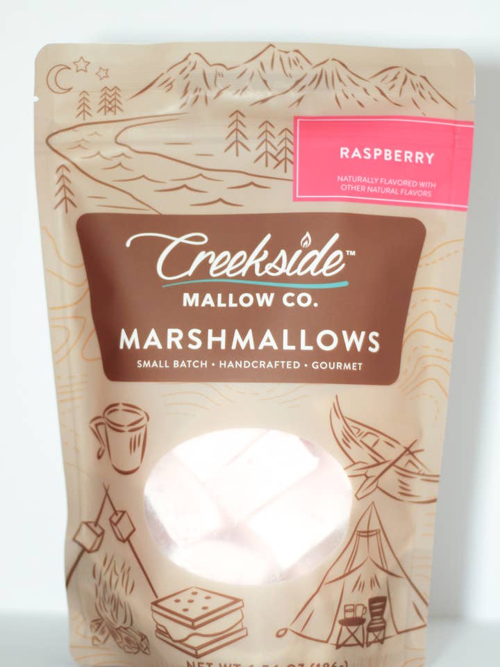 Raspberry Mallows (Large Bag)(12 count) for wholesale by Creekside Mallow Co.