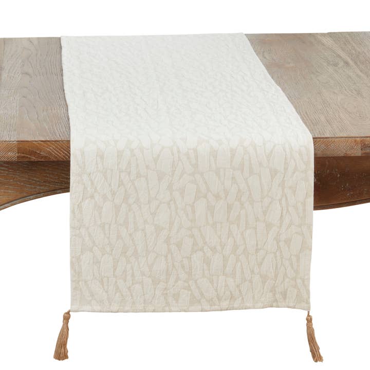 Runner da tavola in lino misto per la vendita all'ingrosso da parte di Saro Lifestyle