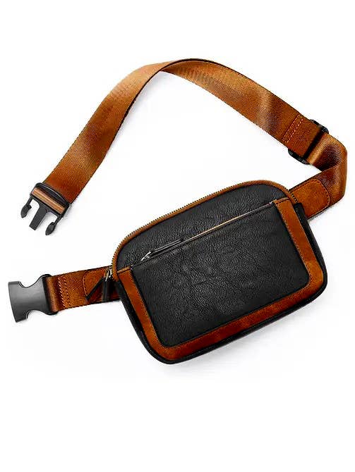 Suhkasana - Wholesale Crossbody Bag - Women's - Black Adjustable Strap Mini PU Leather Crossbody Bag3