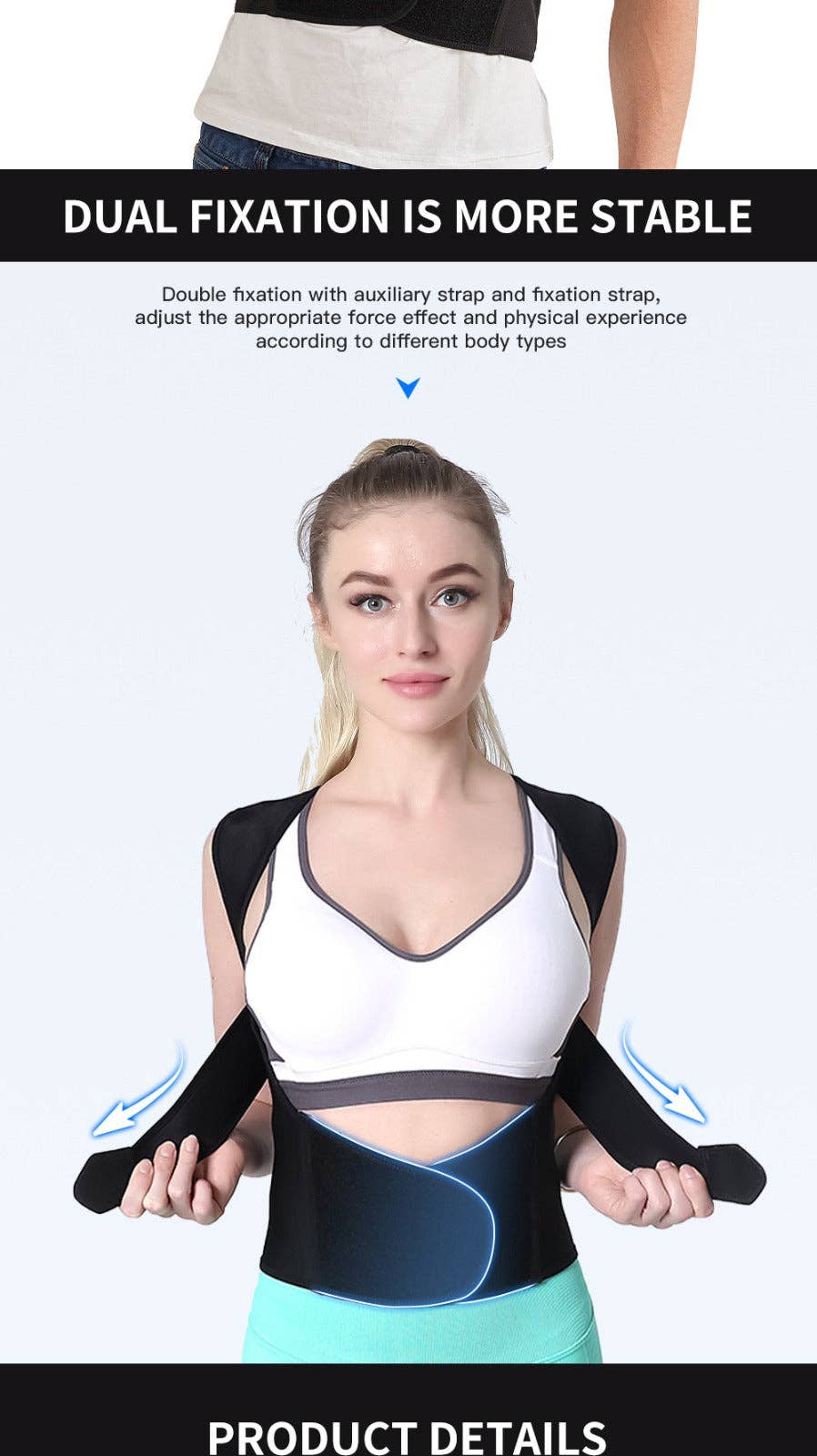 VIGOR - Wholesale Fitnessapparatuur - Houdingscorrector voor rug-, schouder- en rugondersteuning voor dames en heren20