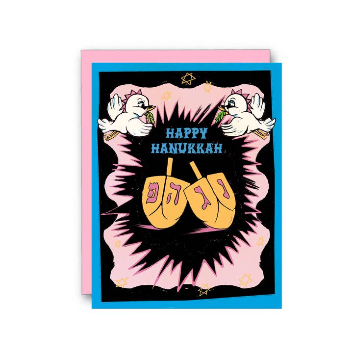 HanFran - Wholesale Hanukkah Card - HAPPY HANUKKAH Holiday Card