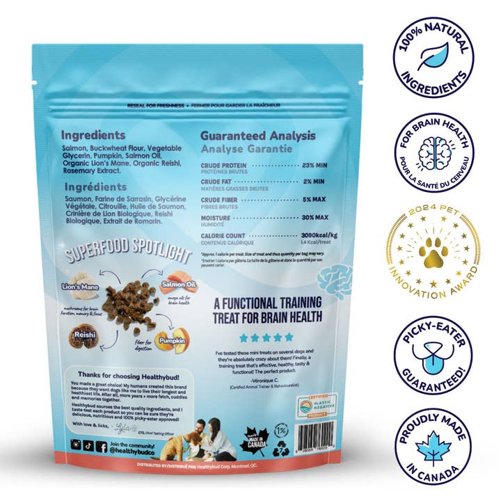 Healthybud - Wholesale Pet Treats - Dog - Healthybud's Functional Salmon Mini Training Treat for Dogs
