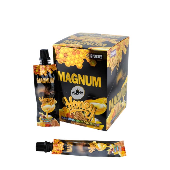 Alpha - Wholesale Honey - Magnum Honey, Potent & Natural Honey, 22g x 12 Pouches