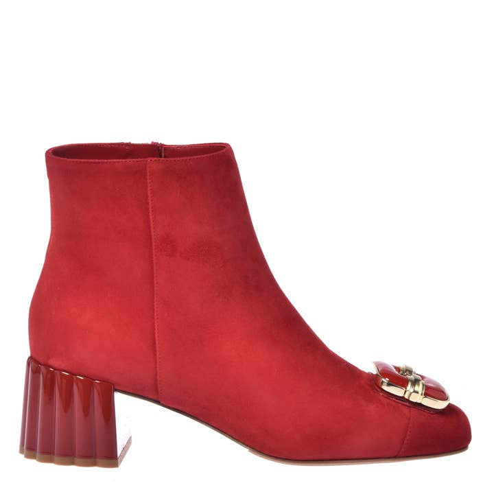 Baldinini Bottine en cuir suédé rouge pour la vente par Baldinini