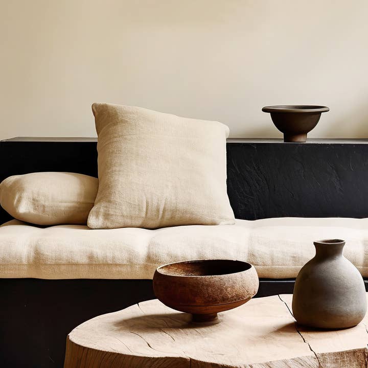 Coussinyet - Wholesale Throw/Decorative Pillow - Pyla Italian Linen Pillow Sand1