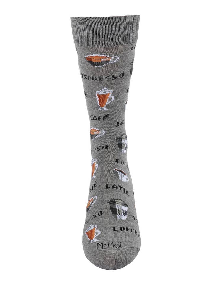 Med Gray Heather Memoi kaffe tid mænds bambus besætningen sokker for engroshandel på Faire1