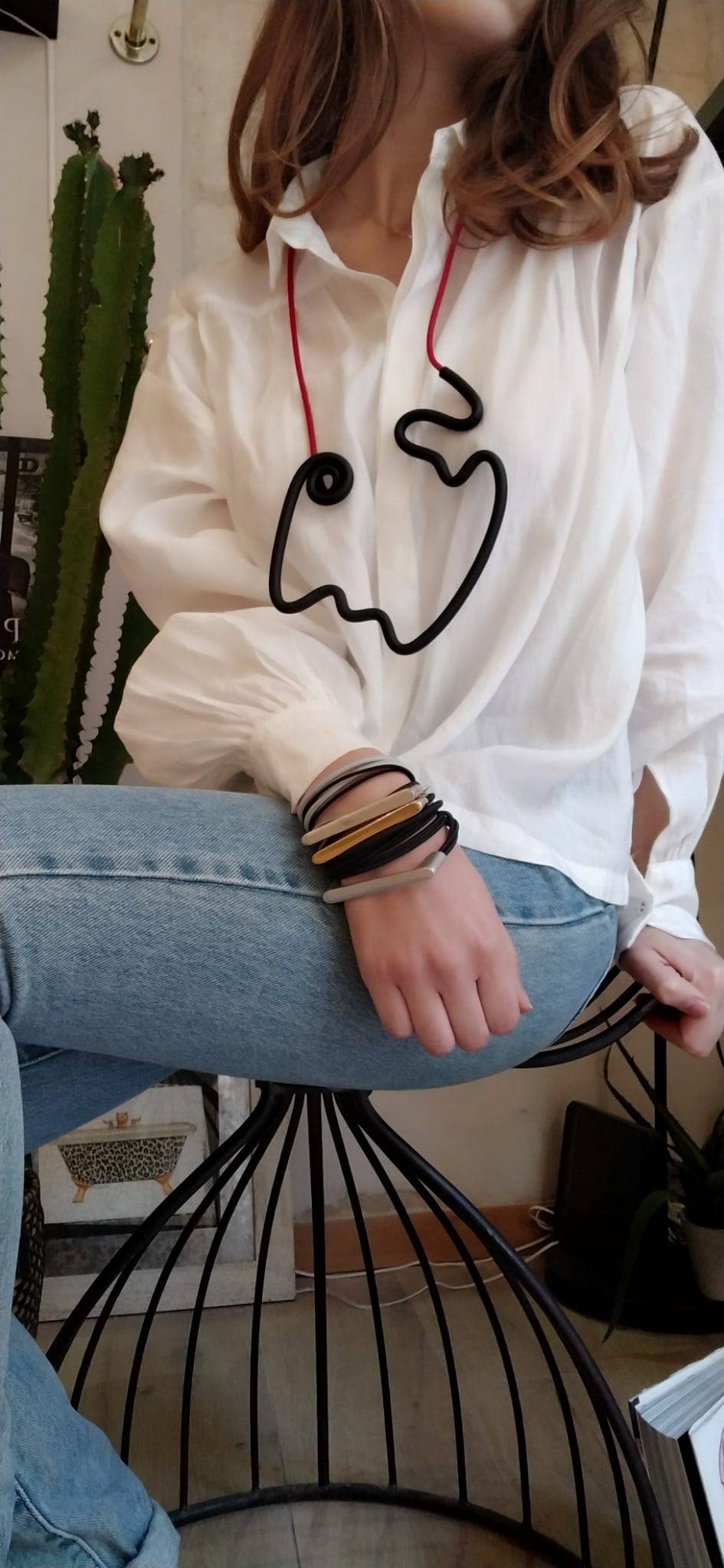 Red Black TETE VANGOG Necklace for wholesale on Faire0