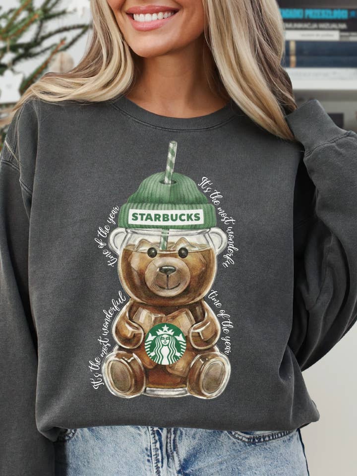 Vintage Christmas Bear Full Colour Transfer for wholesale by RBA Transfers