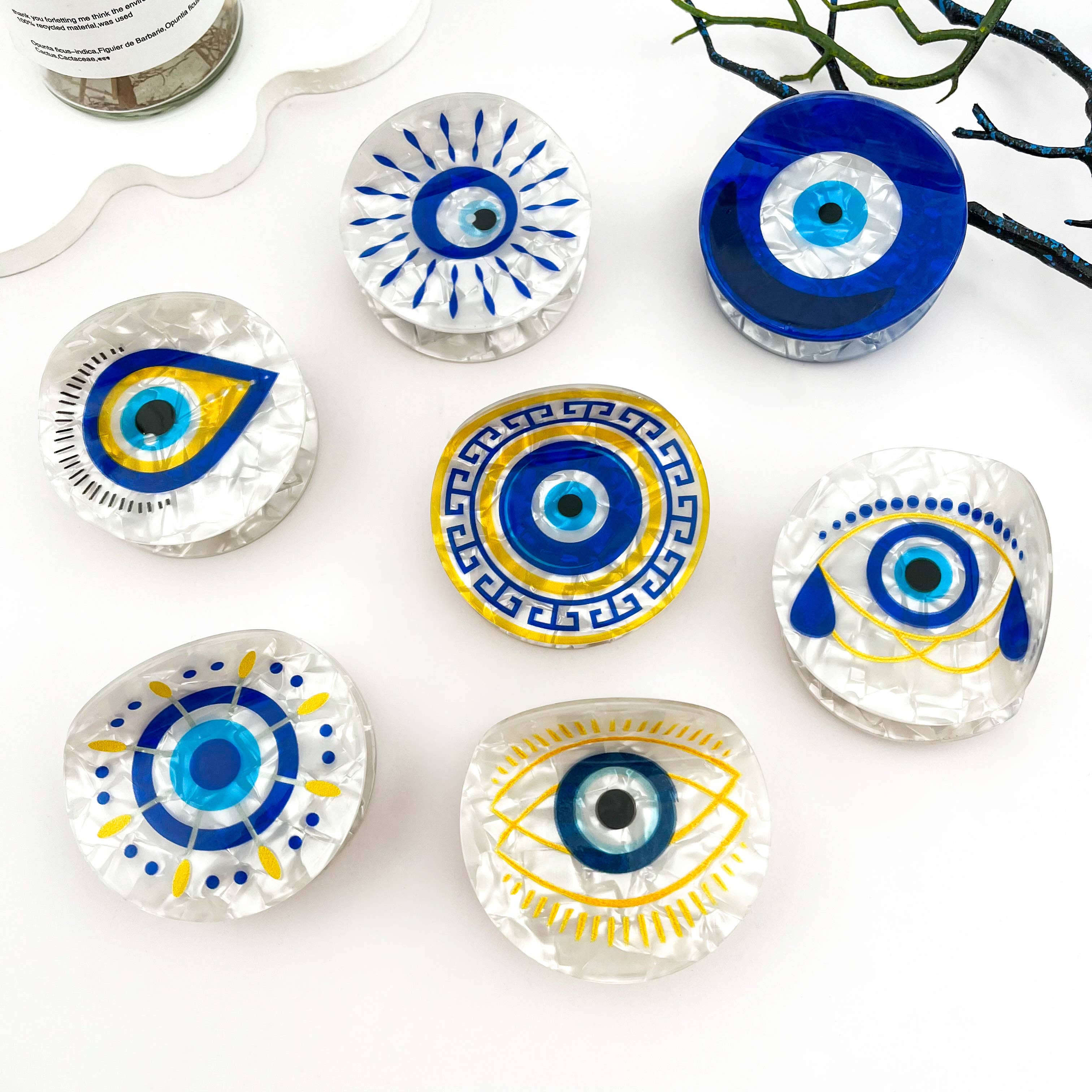 mildstyles – Engroshandel Hårspænde - Dame – Solbrille Rund Kreativ Hårklo Clips8