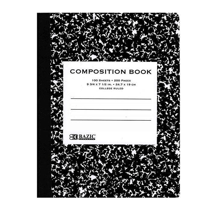 Luna Office Supply -  Everyday Essential - Wholesale Notebook - Black Marble Composition Book2