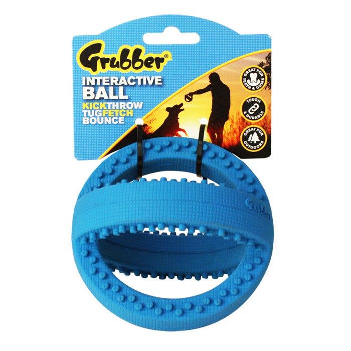 4cats Heimtierbedarf GmbH - Vente Balle – chien - Jouet interactif de football mini Happy Pet Grubber1