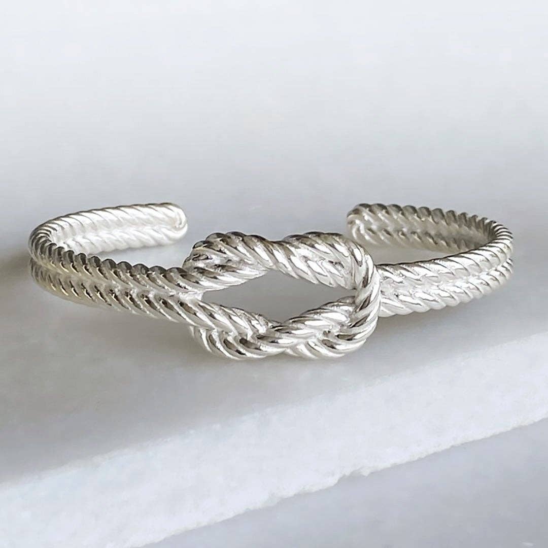 URBAN-EQUESTRIAN - Wholesale Bangle Bracelet - Lariat "Love Me Knot" Bracelet - Sterling Silver & Brass1