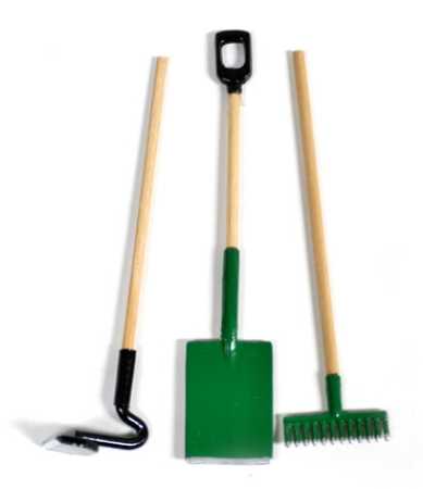 Factory Direct Craft – wholesale Garden tool – Miniature Green Garden Tools (3 piece Set) - Select Style2