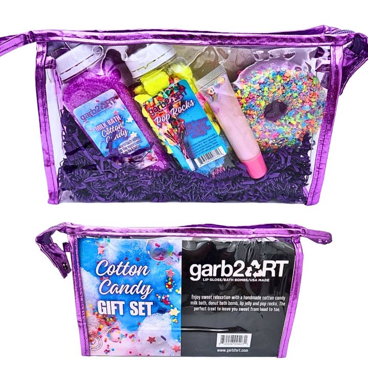 garb2ART - Wholesale Bath & Body Set - Fizz Gift Set | Cotton Candy Bath Bomb