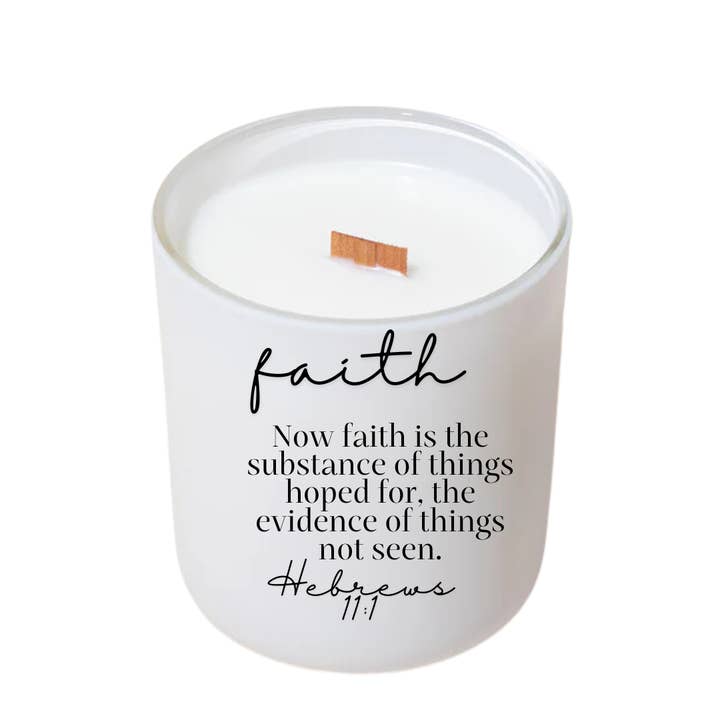 Geloof Hebreeën 11:1 14 oz Kokos Sojawas Cacaoboter Kasjmier en Vanille *WEER OP VOORRAAD* voor wholesale door Scents of Vision