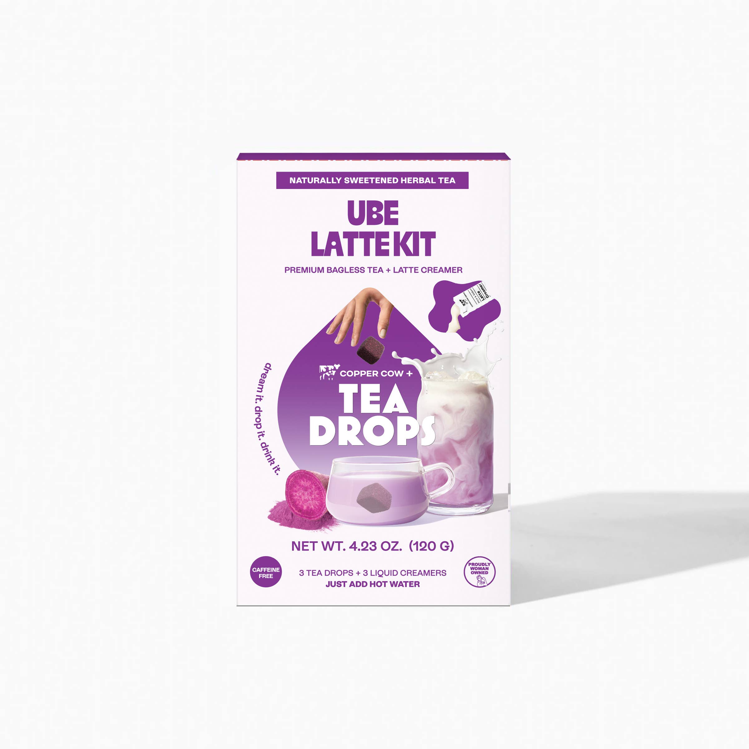 Tea Drops - Wholesale Health/Detox Tea - Ube Latte Kit - 3ct (Case of 6)