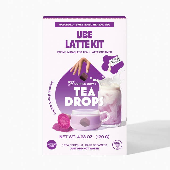 Ube Latte Kit - 3ct (Case of 6) for wholesale by Tea Drops
