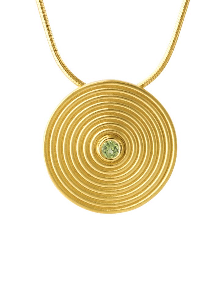 Silverhänge, 18ct guldpläterad, med peridot för wholesale av Campur GmbH