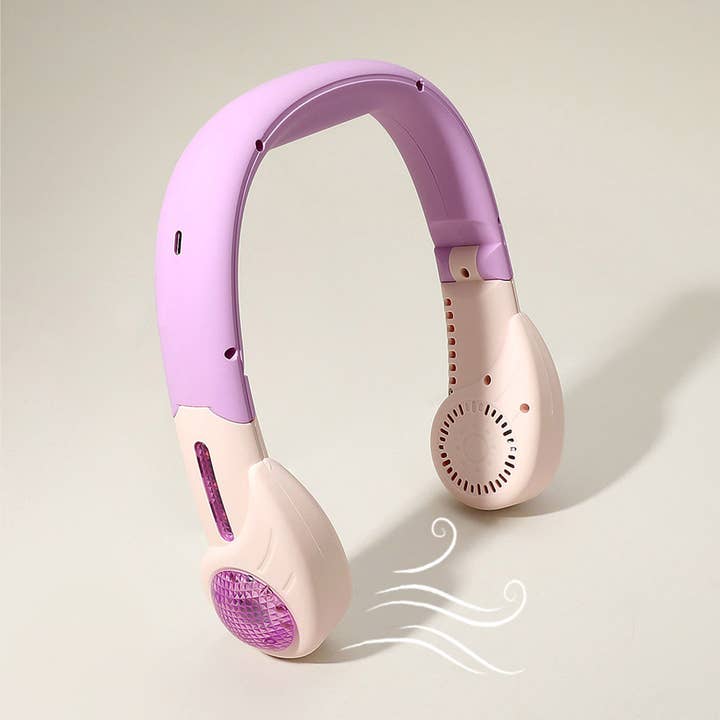 Lumbee Trade - Wholesale Handheld Electric Fan - Light Up Portable Foldable Neck Fan Gadget - Assorted4