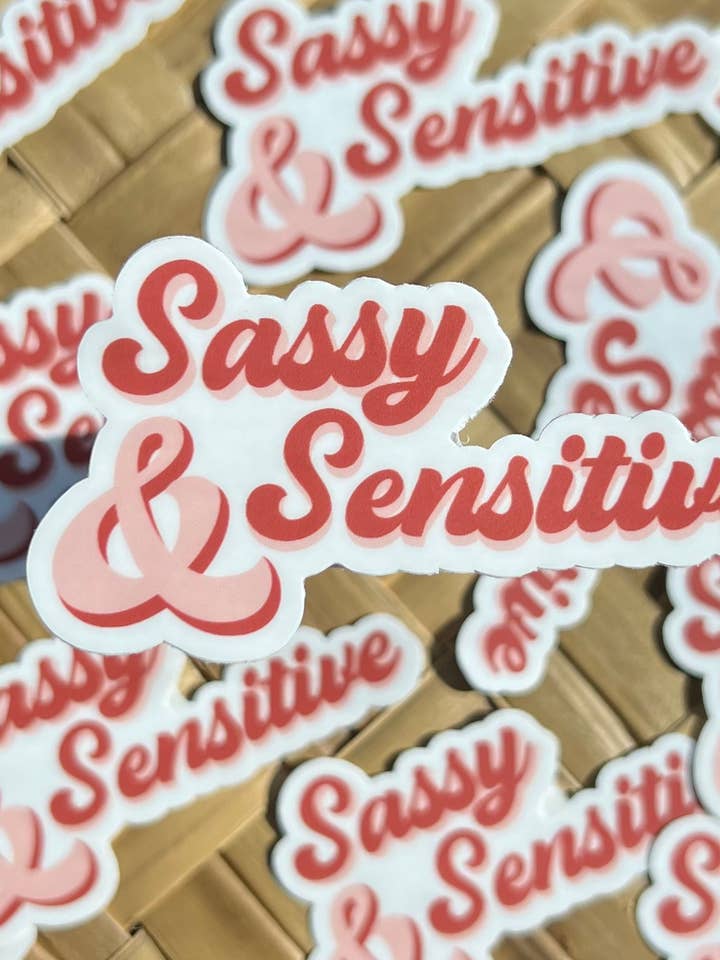 Autocollant impertinent et sensible, 3 x 1,6 pouces pour la vente par LAZYBOYPRINTS