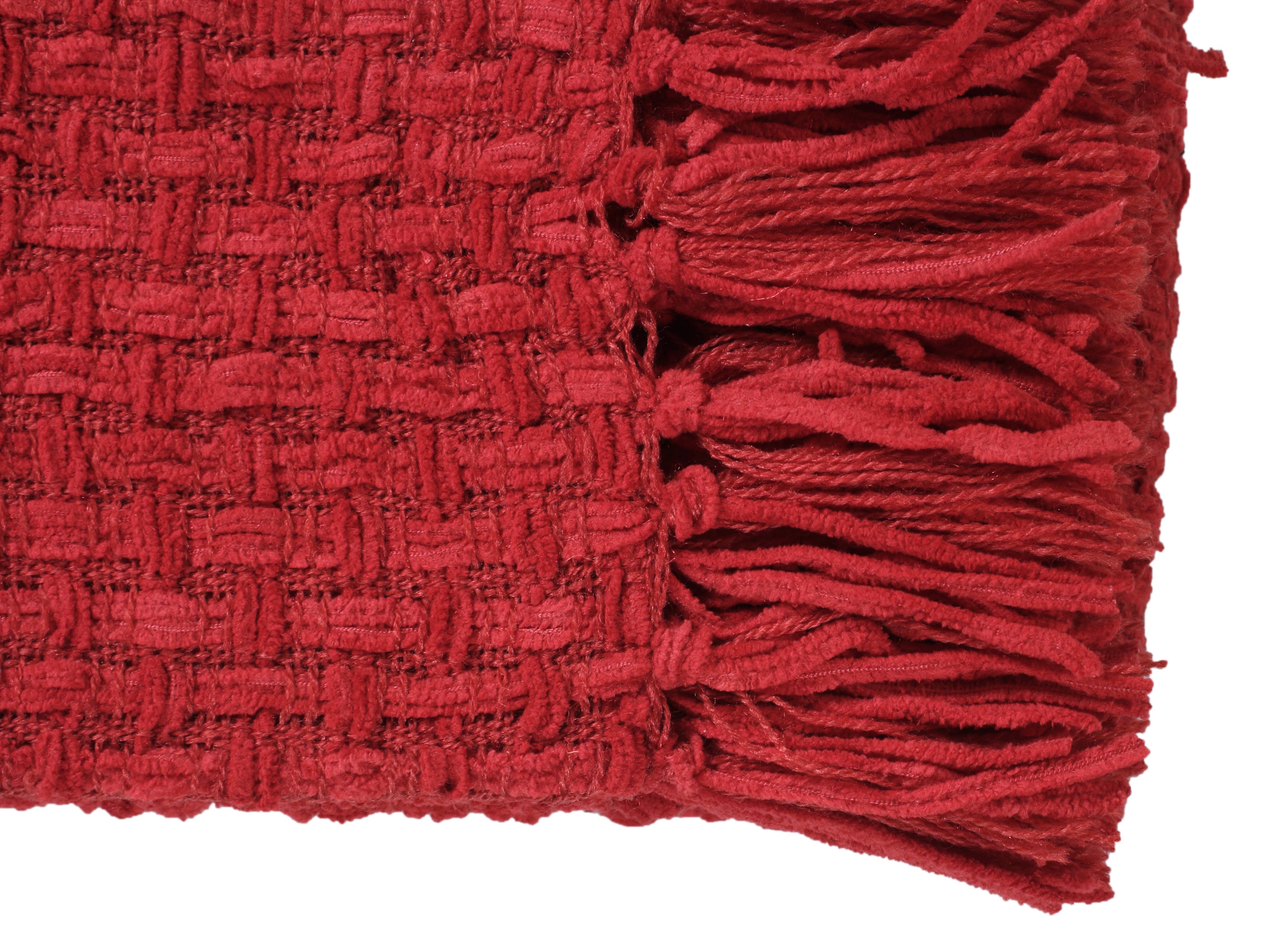 Fabstyles - Venta al por mayor Mantas de sofá - Manta Fabstyles tejida en chenilla con diseño de cesta, 127x152 cm (50x60 pulgadas)45