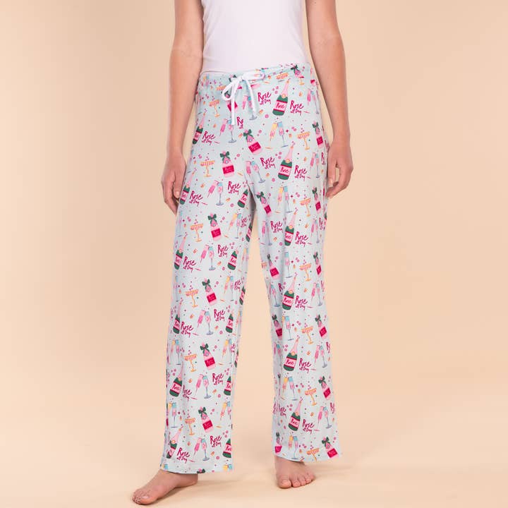 Rosé All Day Pajama Pants | Blue Blush Wine PJ Bottoms for wholesale by Amanda Blu